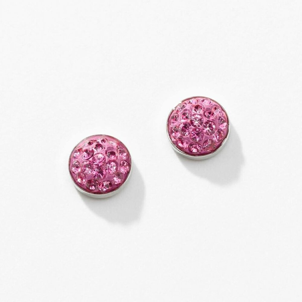 Touchstone Crystal October Birthstone Stud Earrings | Rose | Swarovski